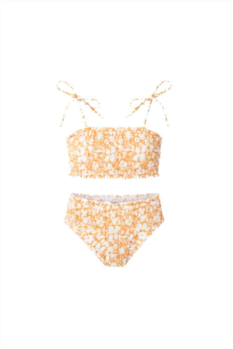 NEW CITRINE girls eva bikini set in mango floral